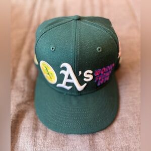 New Era Green Oakland A's championship Hat 7 1/8
